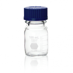 KIMBLE 14395-100 GL45 Media Bottles, With Cap, 100 mL, Cs of 10