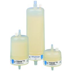 6715-7502 Whatman Polycap TC 75 Capsule Filter, 75 mm, 0.2 µm, 1/4 to 3/8" SB Inlet, 1/4 to 3/8" SB Outlet, Polypropylene Housing, Sterile (Pack of 1)
