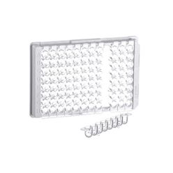 96W U8 MICROLON® 200 Plate, PS, Medium Binding, 1x8 Round Bottom Strips, Clear Wells