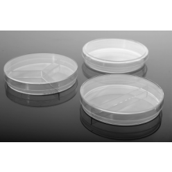 753031 Nest 100 x 15 mm Petri Dish, X-Plate (4-section), stackable, sterile, 20/pk, 500/cs