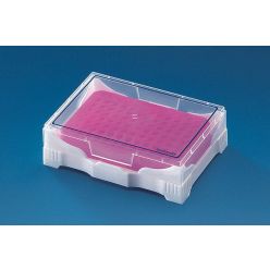 BRAND 96 Place PCR Tube Mini Cooler, 8x12 layout, Holds 0.2mL Tubes, Pink