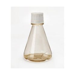 Cell culture shaker flask, 1000ml, baffled bottom, PC, White Duocap, clear, sterile, 6 pcs./rack