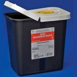 Pharmaceutical Waste Container, Counter-Balanced Lid, 5 Quart, Clear, 14/cs (Continental US Only)