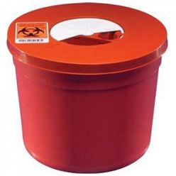 Multi-Purpose Red Container, 5 Qt, Rotor Opening Lid, 6¾"H x 8¾"D, 40/cs (Continental US Only)
