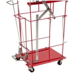 Foot Pedal Cart For 12 & 18 Gal Hinged Lid Large Volume & Chemotherapy Containers, 31"H x 22¾"D x 15¼"W, 1/cs (Continental US Only)