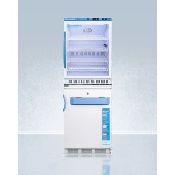 Accucold ARG6PV-VT65MLSTACKMED2 24" Wide All-Refrigerator/All-Freezer Combination