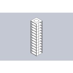 Crystal Industries CFA-12-2 Aluminum Vertical Rack for 2" boxes, holds 12 boxes