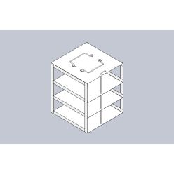 Crystal Industries CFA-3-2 Aluminum Vertical Rack for 2" boxes, holds 3 boxes