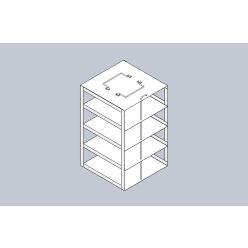 Crystal Industries CFA-4-3 Aluminum Vertical Rack for 3" boxes, holds 4 boxes