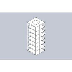 Crystal Industries CFA-7-3 Aluminum Vertical Rack for 3" boxes, holds 7 boxes