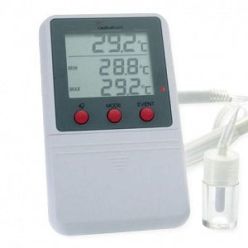 Handheld Thermometer, Digital, Triple Display Time & Date Stamp Alarm, with Probe, -50° to 70° C (Continental US Only)
