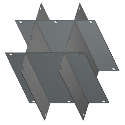 Crystal Industries P24-4R2110 24" diameter Platform Divider for BAXTER/FENWAL bag Canister frames F-C-4R2110.