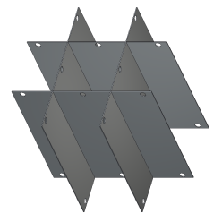 Crystal Industries P24-4R2111 24" diameter Platform Divider for BAXTER/FENWAL  bag Canister frames F-C-4R2111.
