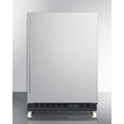 Accucold SCR610BLSDRI 24" Wide Built-In Mini Reach-In Beverage Center with Dolly