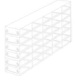 Crystal Industries UFDML-56 Drawer Freezer Rack for SBS formatted boxes, 5x6 configuration