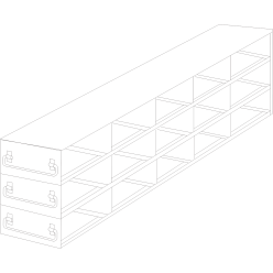 Crystal Industries UFDMX-532 Drawer Freezer Rack for SBS formatted boxes, 5x3 configuration