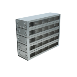 Crystal Industries UFDMX-552 Drawer Freezer Rack for SBS formatted boxes, 5x5 configuration