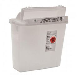 NovaPlus® SharpSafety™ Safety In Room Sharps Container, Counterbalance Lid, Clear, 3 Gallon, 10/cs (For Sale to Authorized NovaPlus Customers Only) (Continental US Only)