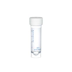 Sample Container 25x90mm,  30mL, CON/SKRT BOT, w/ plain label, PS