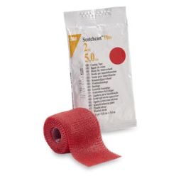 3M Health Care 82002R Plus Casting Tape, 2" x 4 yds, Red, 10/cs (Continental US+HI Only)