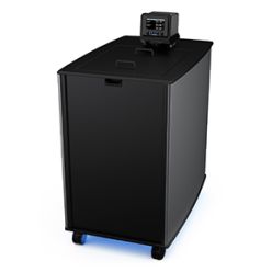 This PolyScience Refrigerated Circulating Bath with part number AP45R-20-A13D supports a volume of up to 45 Liters. It is particularly designed to measure the precise temperature control of suitable liquids in a reservoir.