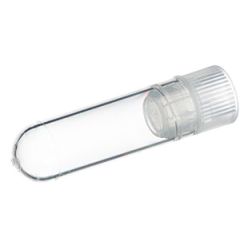 2 mL Cryo.s Tube, PP, Sterile, Internal Thread Natural Cap, Round Bottom, 150 White Cap Inserts per CS