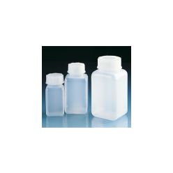 V92489 BrandTech Square, Wide Mouth HDPE 100 mL Bottle, with Polypropylene Screwcap, No Graduations (Pack of 24)