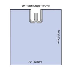 3M Health Care 9046 Steri-Drape Bilateral Split Sheet, 72" x 78", Absorbent Impervious Material, 15/bx, 2 bx/cs (Continental US+HI Only)