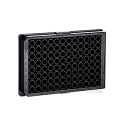 96W Streptavidin-coated Plate, PS, Flat Bottom, Chimney Style, Black