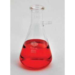 United Scientific FG5340-2000 Borosilicate Glass Heavy Wall Filtering Flask, Bolt Neck with Tubulation, 2000ml Capacity