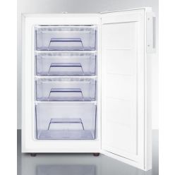 Accucold, FS407LW, 20" Wide All-Freezer, 34.0" H x 19.25" W x 21.38" D, 2.8 cu. ft. (79 L)