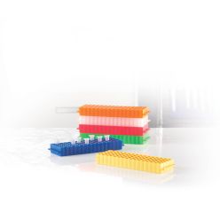 Heathrow Scientific 80-Well Microcentrifuge Tube Rack, Holds 1.5 and 2.0 mL Tubes, Natural
