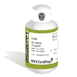 Claritas PPT Grade Lead 207 Isotope for ICP-MS, 10 ug/mL (10 PPM), 125 mL, in 2% HNO3, SPEX Certiprep, ISOT-PB207