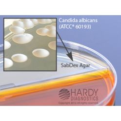 Hardy Diagnostic J107 Dry Culture Media, Sabdex C&G/DTM Biplate Biplate,  120 Day Shelf Life (Pack of 10)