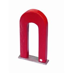 United Scientific MHS030 Red Alnico U-Shaped Magnet with Keeper, 3" Size