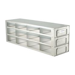Argos Technologies Upright Freezer Drawer Rack for 2" Cryoboxes, Holds 12 Boxes, Stainless Steel, 4 x 3 (1 Rack)