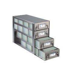 Argos Technologies Upright Freezer Drawer Rack for 96 - Deep Well  Plates, Holds 16 Plates, Stainless Steel (1 Rack)