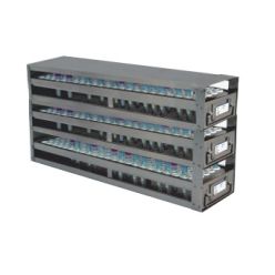 Argos Technologies Upright Freezer Drawer Rack for 3 mL Blood Sample Tubes, Holds 375 Tubes, Stainless Steel (1 Rack)