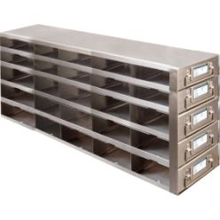 Argos Technologies Upright Freezer Drawer Rack for 96 - Well  Plates,384 - Well  Plates, Holds 75 Plates w/ Lid, Stainless Steel (1 Rack)