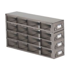 Argos Technologies Upright Freezer Drawer Rack for 25 Place Slide Boxes, Holds 16 Boxes, Stainless Steel (1 Rack)