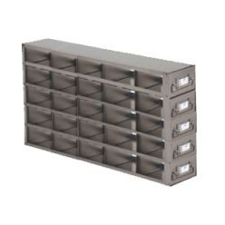 Argos Technologies Upright Freezer Drawer Rack for Matrix Boxes, Holds 25 Boxes, Stainless Steel (1 Rack)