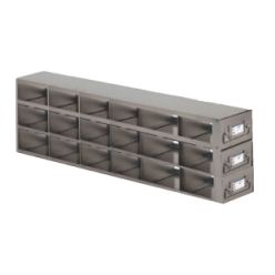 Argos Technologies Upright Freezer Drawer Rack for Matrix Boxes, Holds 18 Boxes, Stainless Steel (1 Rack)