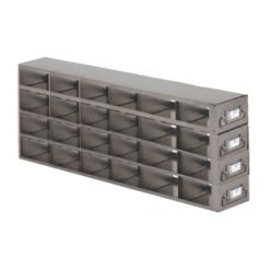 Argos Technologies Upright Freezer Drawer Rack for Matrix Boxes, Holds 24 Boxes, Stainless Steel (1 Rack)