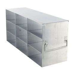 Argos Technologies Upright Freezer Rack for 3" Cryoboxes, Holds 9 Boxes, Stainless Steel, 3 x 3 (1 Rack)