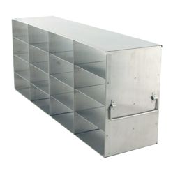 Argos Technologies Upright Freezer Rack for 2" Cryoboxes, Holds 16 Boxes, Stainless Steel, 4 x 4 (1 Rack)