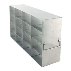 Argos Technologies Upright Freezer Rack for 3" Cryoboxes, Holds 16 Boxes, Stainless Steel, 4 x 4 (1 Rack)