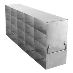 Argos Technologies Upright Freezer Rack for 3" Cryoboxes, Holds 20 Boxes, Stainless Steel, 5 x 4 (1 Rack)
