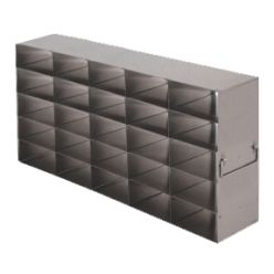 Argos Technologies Upright Freezer Rack for 25 Place Slide Boxes, Holds 25 Boxes, Stainless Steel (1 Rack)