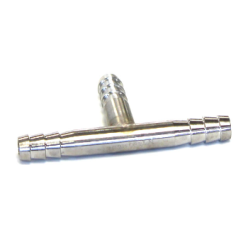 Stainless Steel 3/8" Hose Barb Tee for Across Vacuum Oven, Accessory
