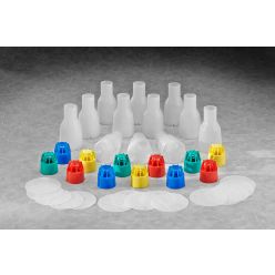IBI Scientific SS-2003C Full Baffle Tunair Flask Kit, 100 mL, Polypropylene